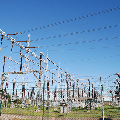 Galvanized 35kv Transmission Line Substation , Q235B Power Line Substation