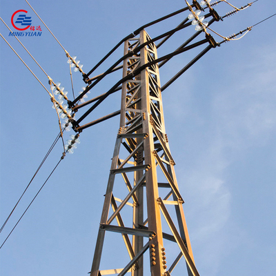 hot dip galvanized Q355B Transmission Line power transmission tower