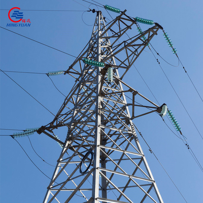 Q355b Galvanized High Voltage Electricity Power Tower Lattice 220kv Transmission Line