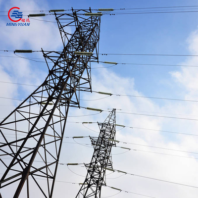 Overhead Galvanized Double Circuit Tower A572 For Electrical Transmission