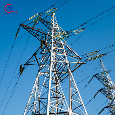 Overhead Galvanized Double Circuit Tower A572 For Electrical Transmission