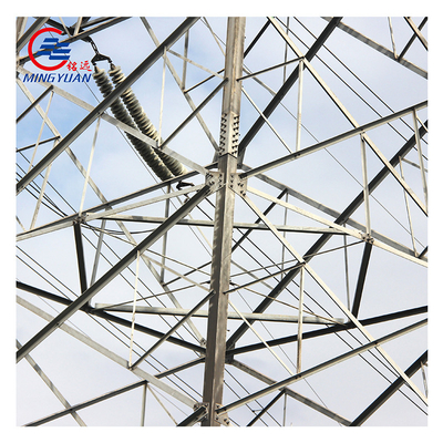 High Voltage Electric Power Transmission Tower Galvanized Q345 ASTM A123