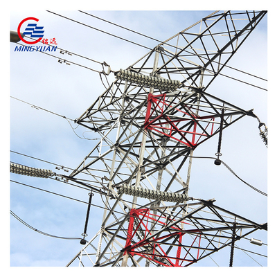 High Voltage Electric Power Transmission Tower Galvanized Q345 ASTM A123
