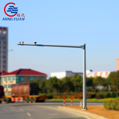 Metal Steel LED Traffic Signal Pole Hot Dip Galvanized A572 10mm