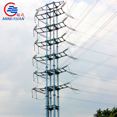 Electric Power Transmission Line Steel Tower Galvanized Lattice Telecom Angle Tower