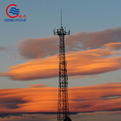 Hot Dip Galvanized Tubular Steel Tower A36 Pole Monopole Angular Telecommunication
