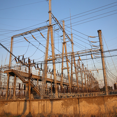 Electricity Substation Gantry Structure Power Line Transmission Railway Supporting