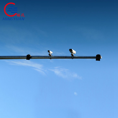 Solar Galvanized CCTV Steel Pole Q235B Security Camera Bracket Surveillance