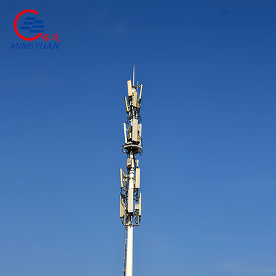Galvanized Monopole Telecommunications Tower Self Supporting Wireless Tubular Monopole Antenna