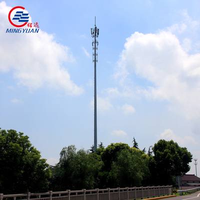 Galvanized Monopole Telecommunications Tower Self Supporting Wireless Tubular Monopole Antenna