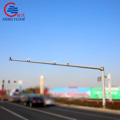 Hot Dip Galvanized Steel Traffic Signal Pole Electric Power Utility A572 A36