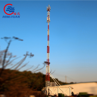 GR65 SS400 Galvanized Steel Telecommunication Angle Towers Octagonal Polygonal Tubular