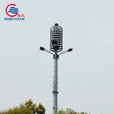GR65 SS400 Galvanized Steel Telecommunication Angle Towers Octagonal Polygonal Tubular