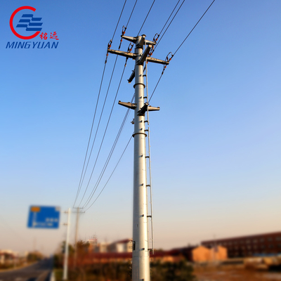 Self Supporting Power Electrical Lattice Steel Tower Transmission Line Poles Four Legged