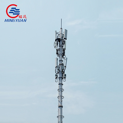HDG Metal OEM Monopole Telecommunications Tower Galvanized Steel Pole GR65