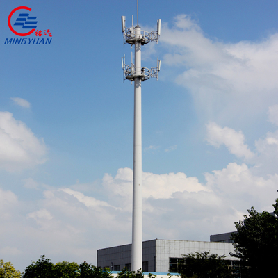 HDG Metal OEM Monopole Telecommunications Tower Galvanized Steel Pole GR65