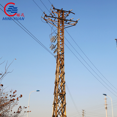 Galvanized Lattice Tower Self-Supporting Monopole Electric Steel Pole