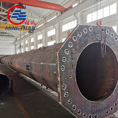 Galvanized Telecom Monopole Steel Tower Self Support Gsm Tower