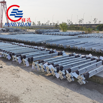 66kV Transmission Line Steel Pole Tower High Voltage  120KM/H