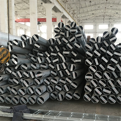 12m 550kv Power Transmission Pole Galvanized Octagonal
