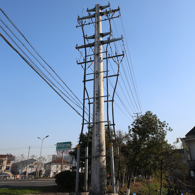 12m 550kv Power Transmission Pole Galvanized Octagonal