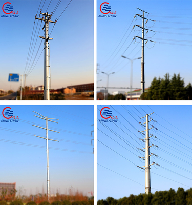 Hot Dip Galvanized Tubular Tower For Communication And Transmission