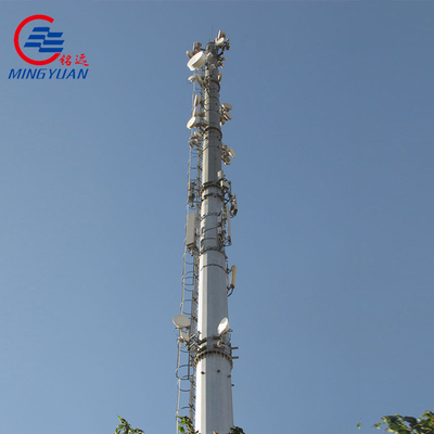 Network Wifi Antena Monopole Telecommunications Tower 20m High Mast Steel Communication