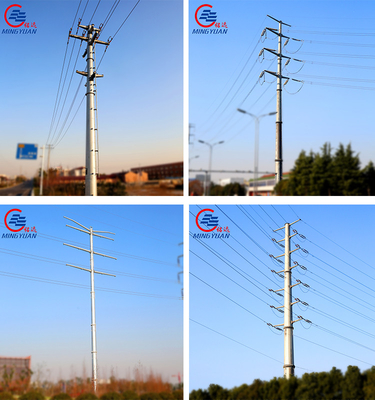 132kv Electric Transmission Tower Hot Dip Galvanized Single