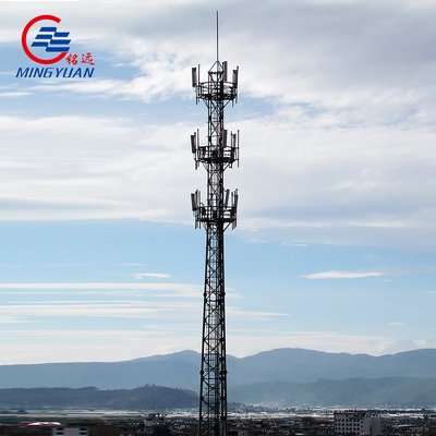 Galvanized Steel Monopole Telecommunications Tower Poles Telecom Mobile Wifi 100 Ft