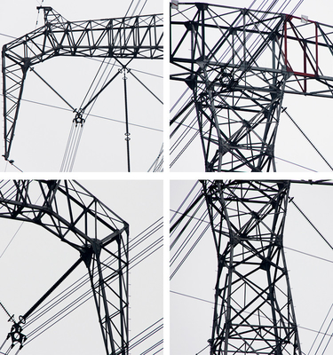 33kv Electrical 15m Lattice Tower For Power Transmission