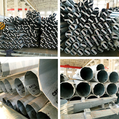 Octagonal Galvanized 11 Mtr Steel Tubular Pole