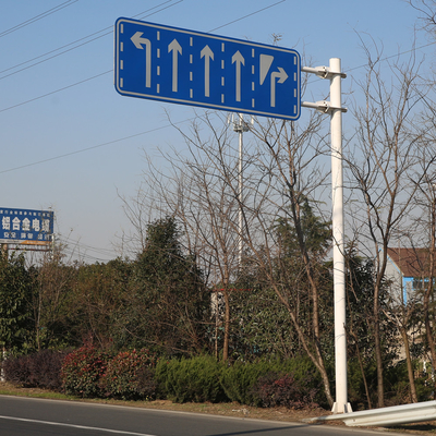 8x200mm Traffic Signs Pole Q235b Galvanized Street Sign Posts